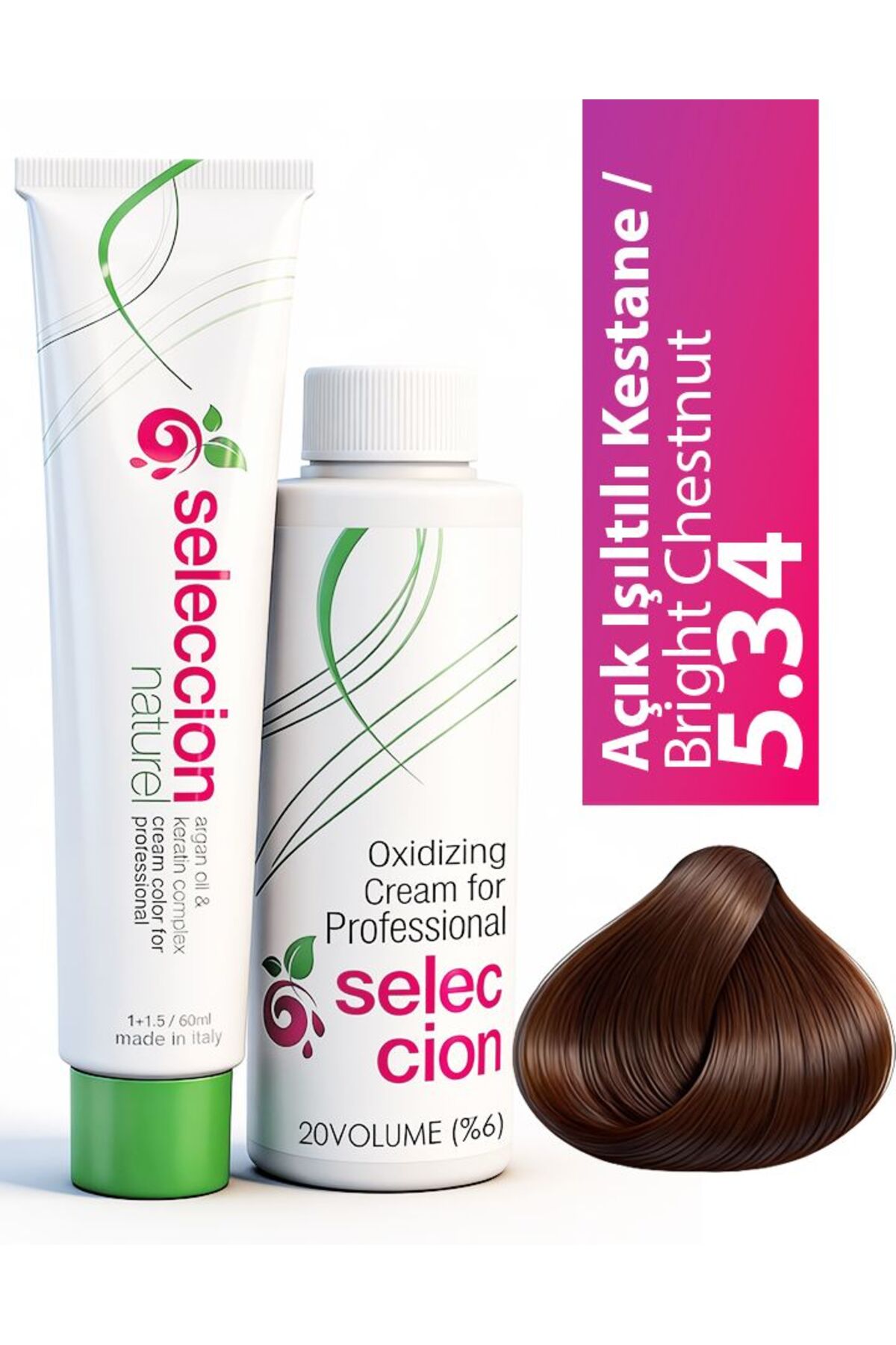 Color 60 ml 5.34 Açık Işıltılı Kestane