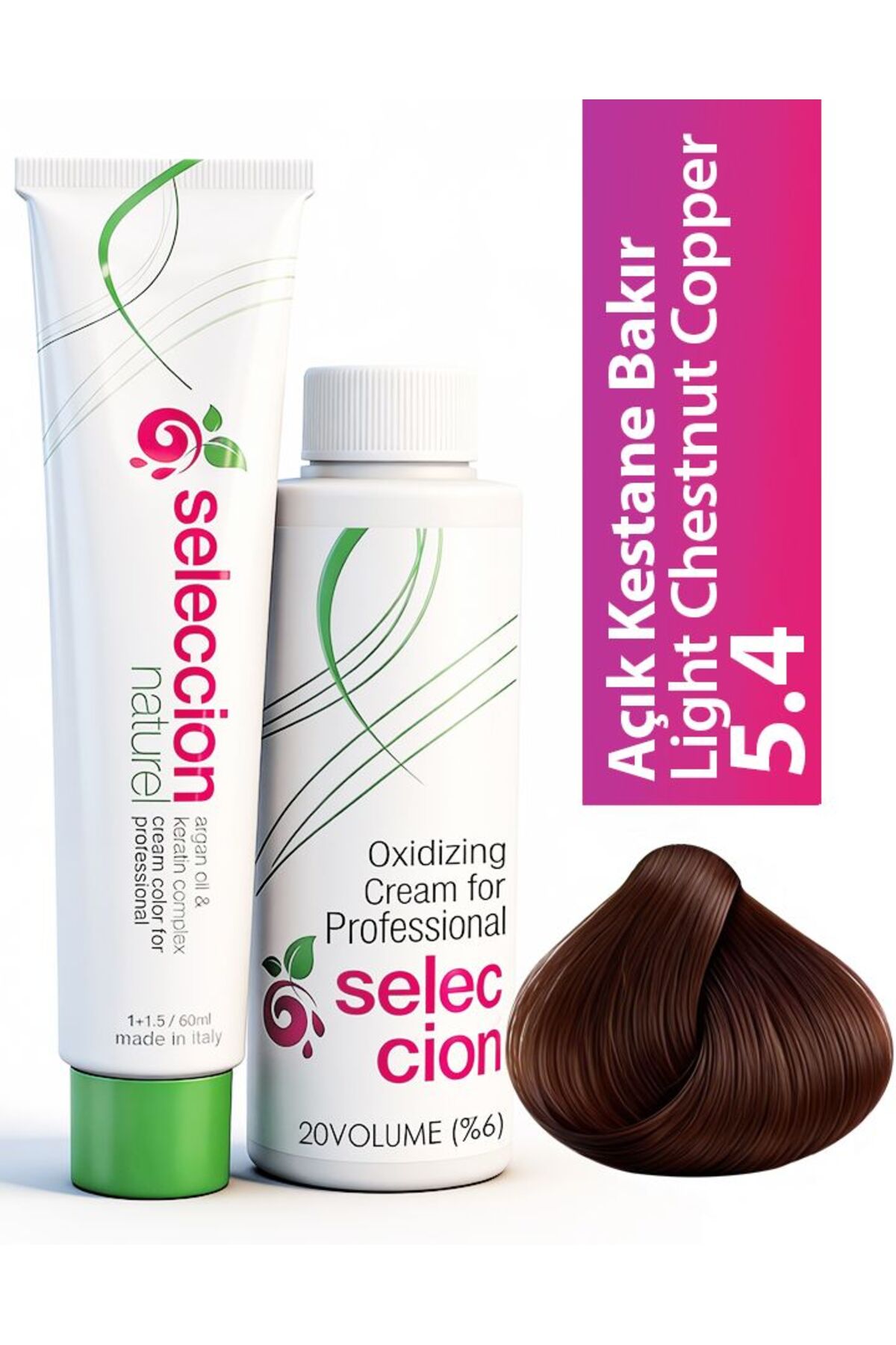 Color 60 ml 5.4 Açık Kestane Bakır