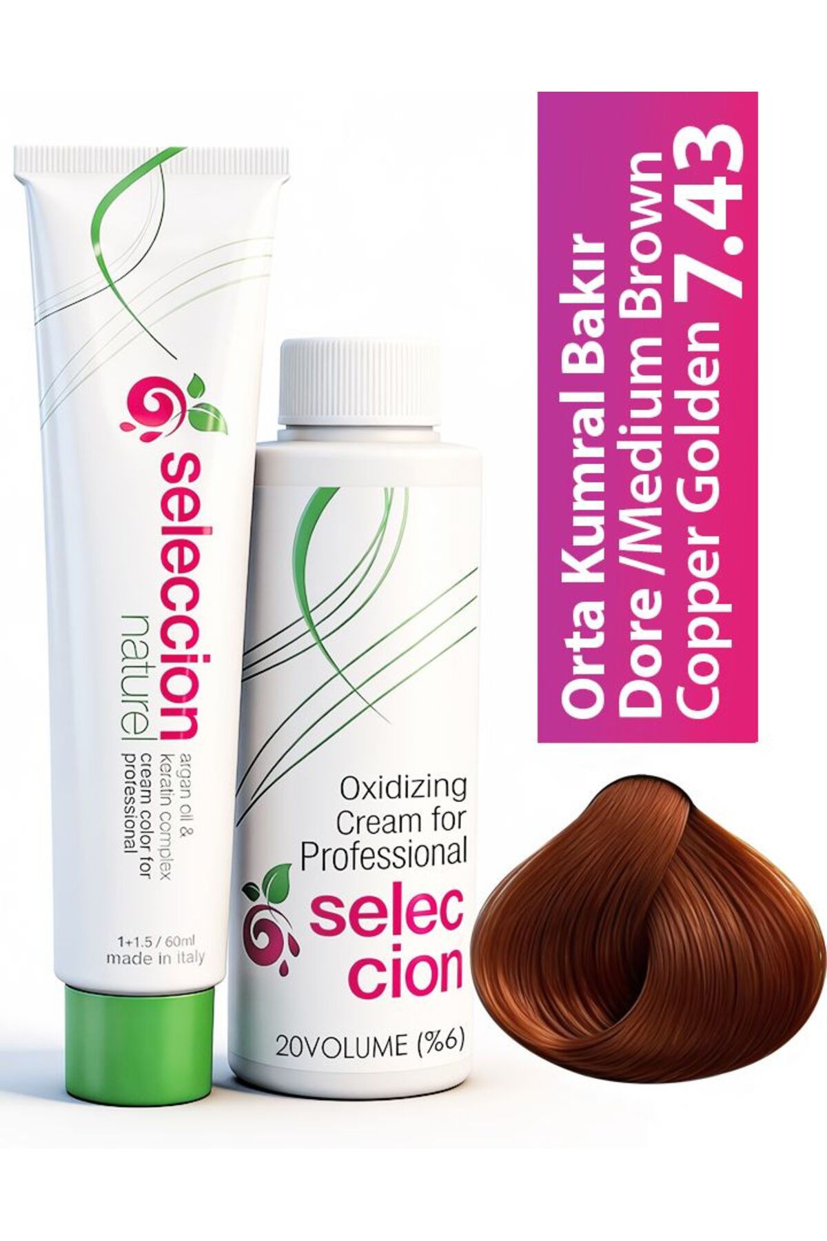 Color 60 ml 7.43 Orta Kumral Bakır Dore