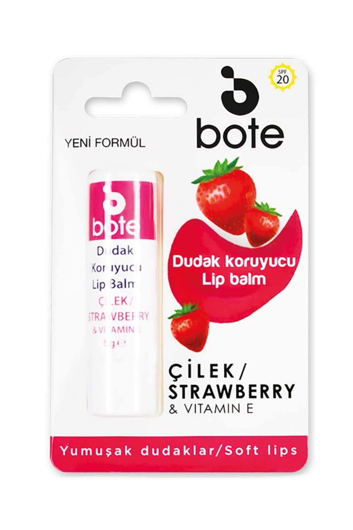 Çilek Aromalı Dudak Koruyucu Lip Balm 5 gr