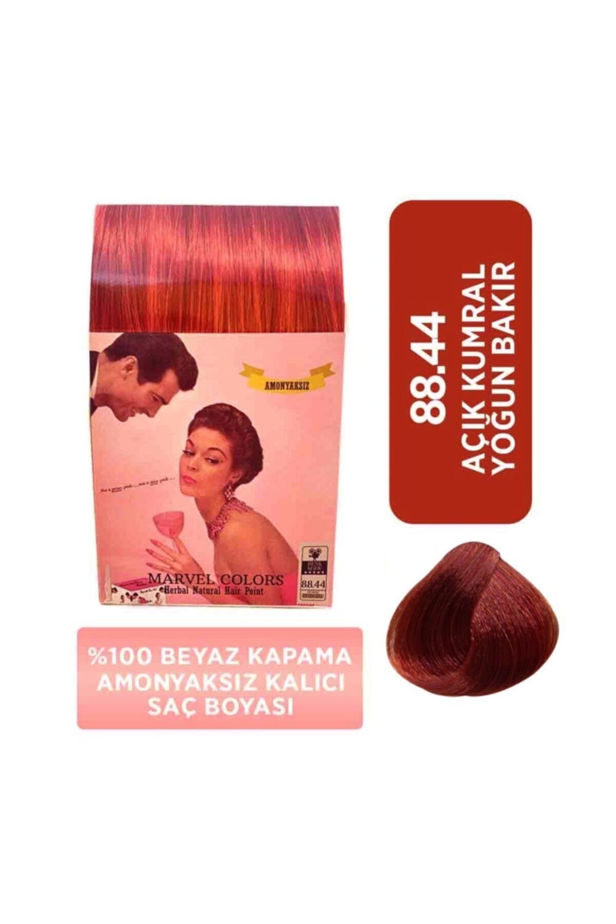 Marvel Saç Boyası Amonyaksız Naturel 88.44 Açık Kumral Yoğun Bakır