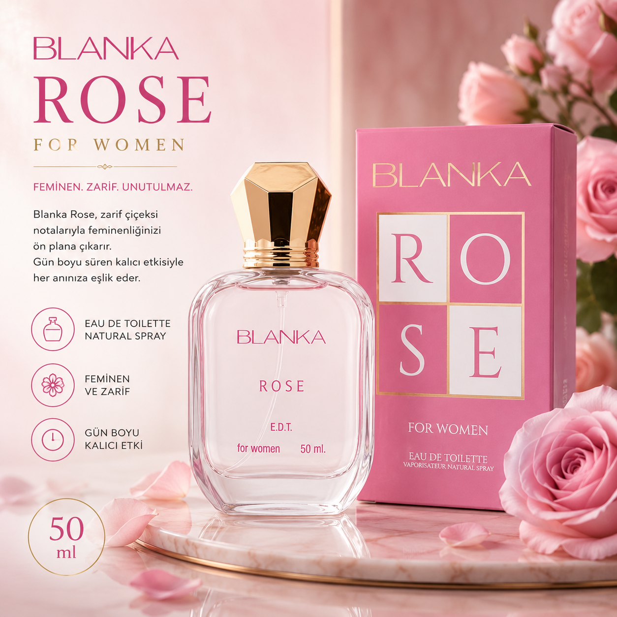Blanka Rose EDT For Women 50 ml Kadın Parfümü