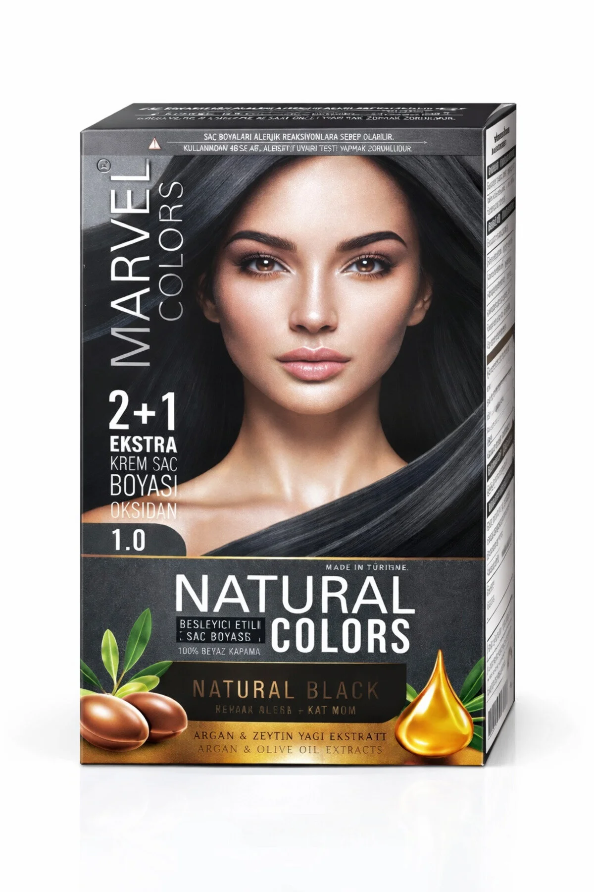 COLORS NATURAL COLORS Saç boyası 1,0 NATURAL BLACK (Doğal Siyah)