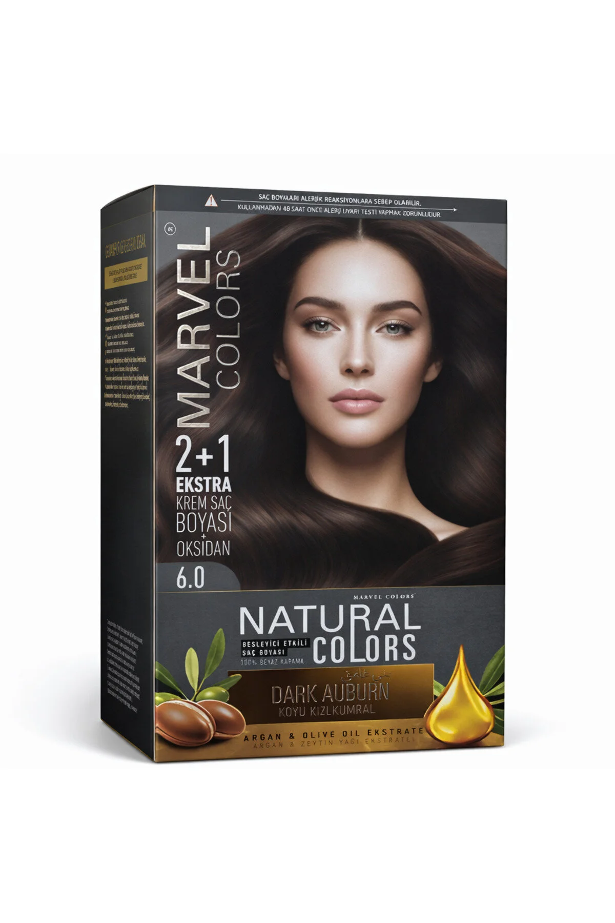 COLORS NATURAL COLORS Saç boyası 6,0 DARK AUBURN (Koyu Kumral)