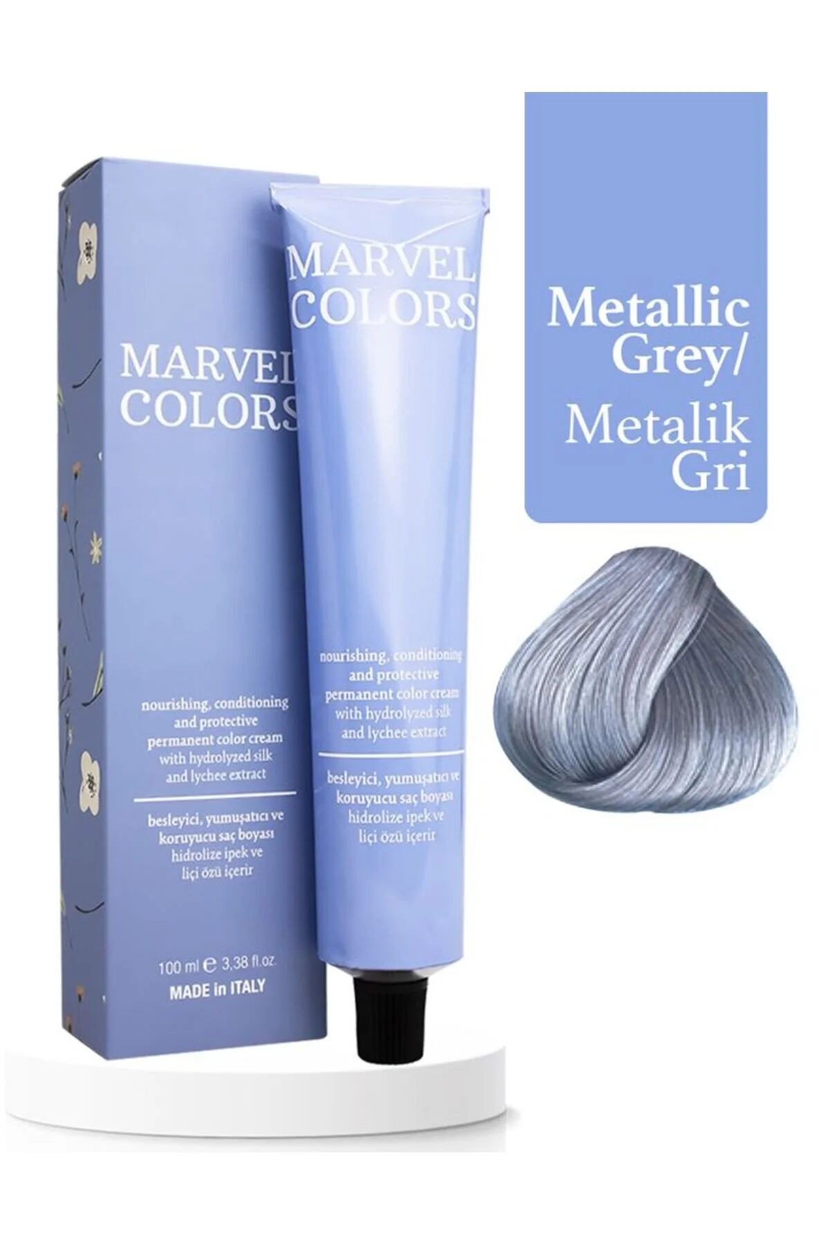 METALİK GRİ COLORS TÜP BOYA 100ML Saç boyası