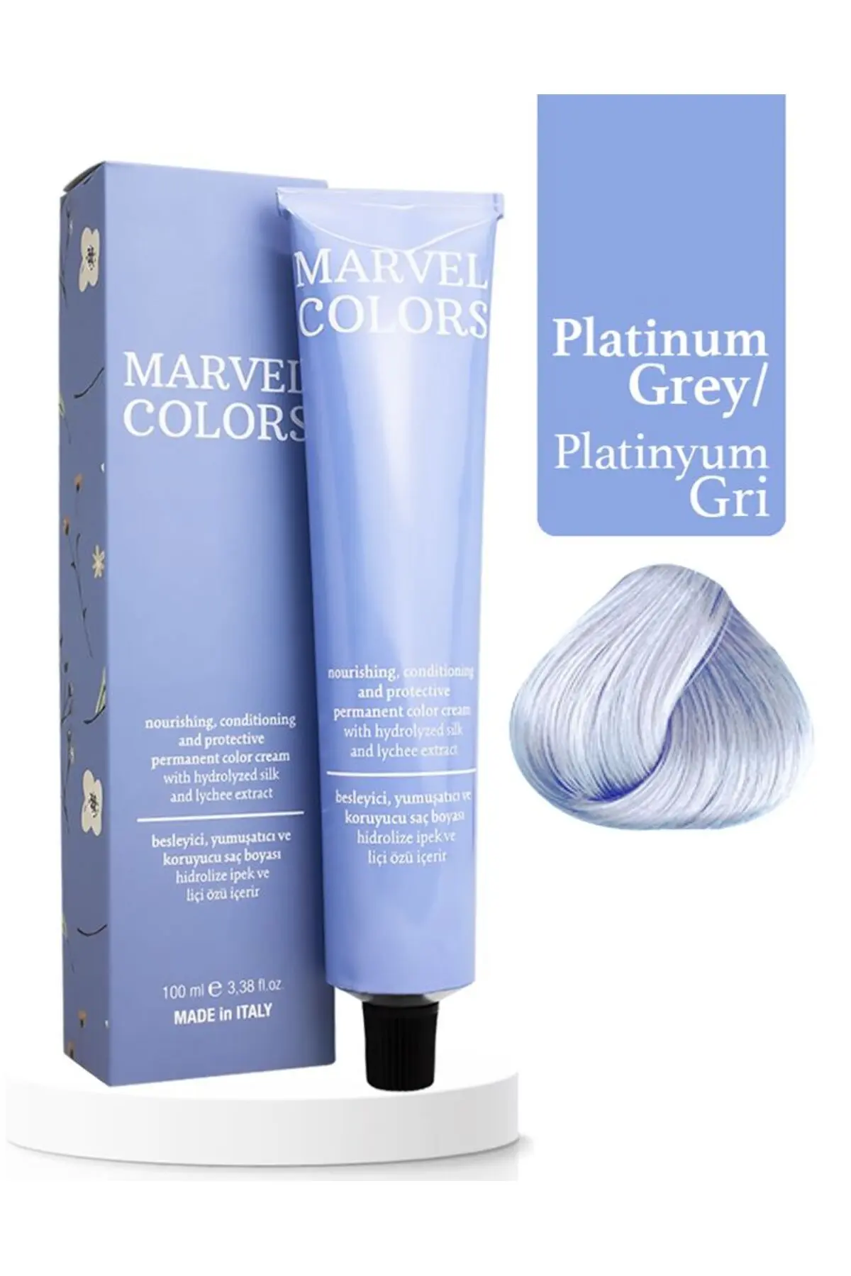 PLATİNUM GRİ COLORS TÜP BOYA 100ML Saç boyası