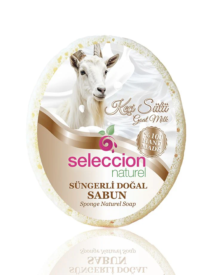 süngerli doğal sabun keçi sütü 150 gr