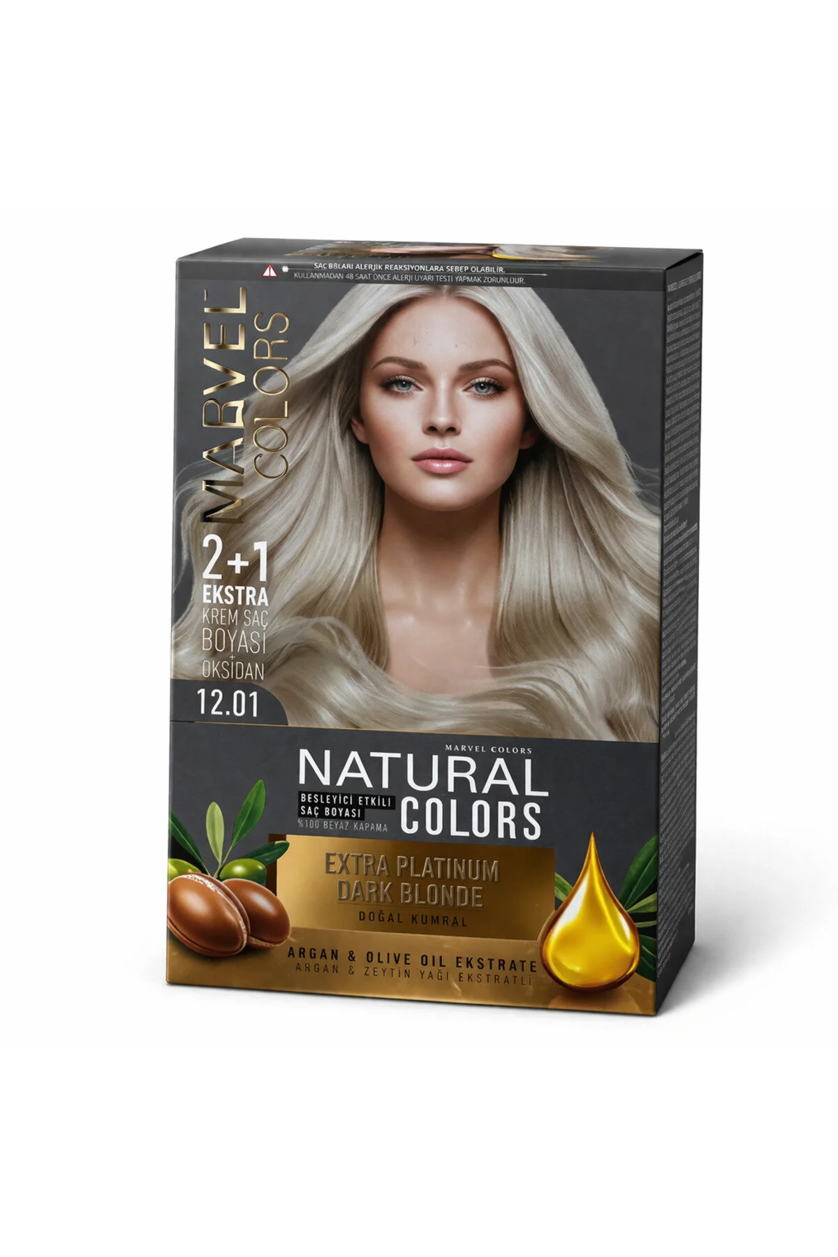 COLORS NATURAL COLORS Saç boyası 12,01 EXTRA PLATINUM ASH BLONDE (Ekstra Platin Küllü Sarı)