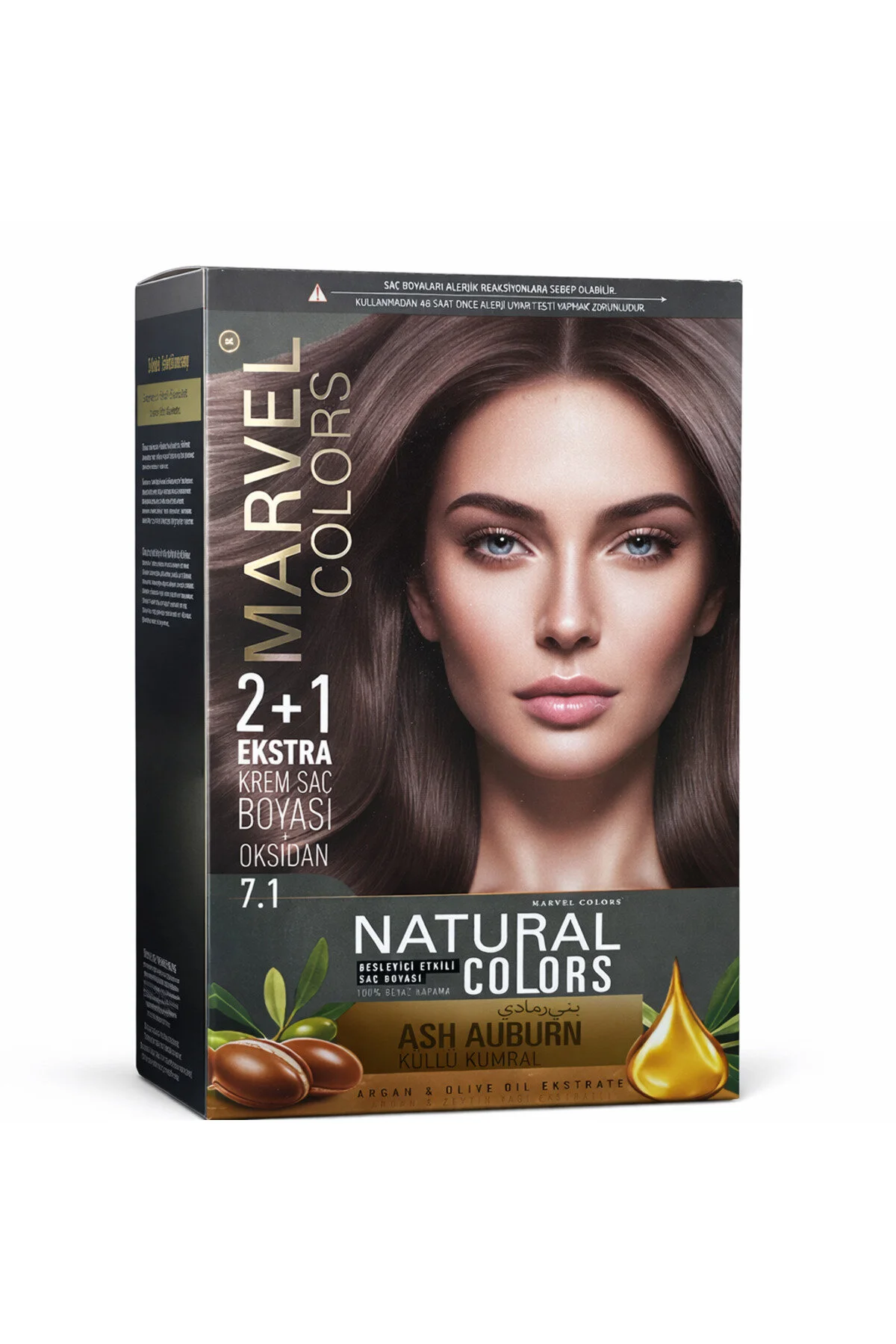 COLORS NATURAL COLORS Saç boyası 7,1 ASH AUBURN (Küllü Kumral)