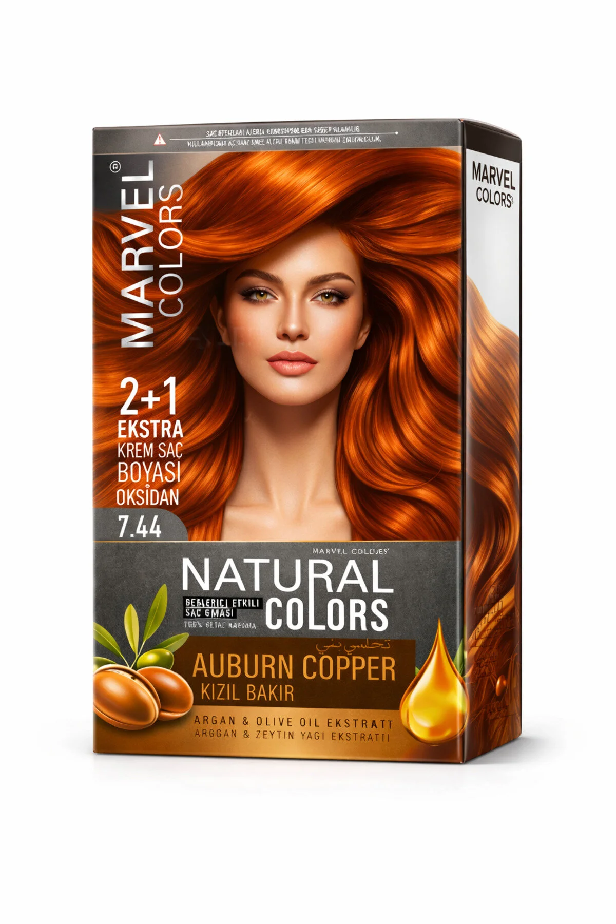 COLORS NATURAL COLORS Saç boyası 7,44 AUBURN COPPER (Bakır Kumral)