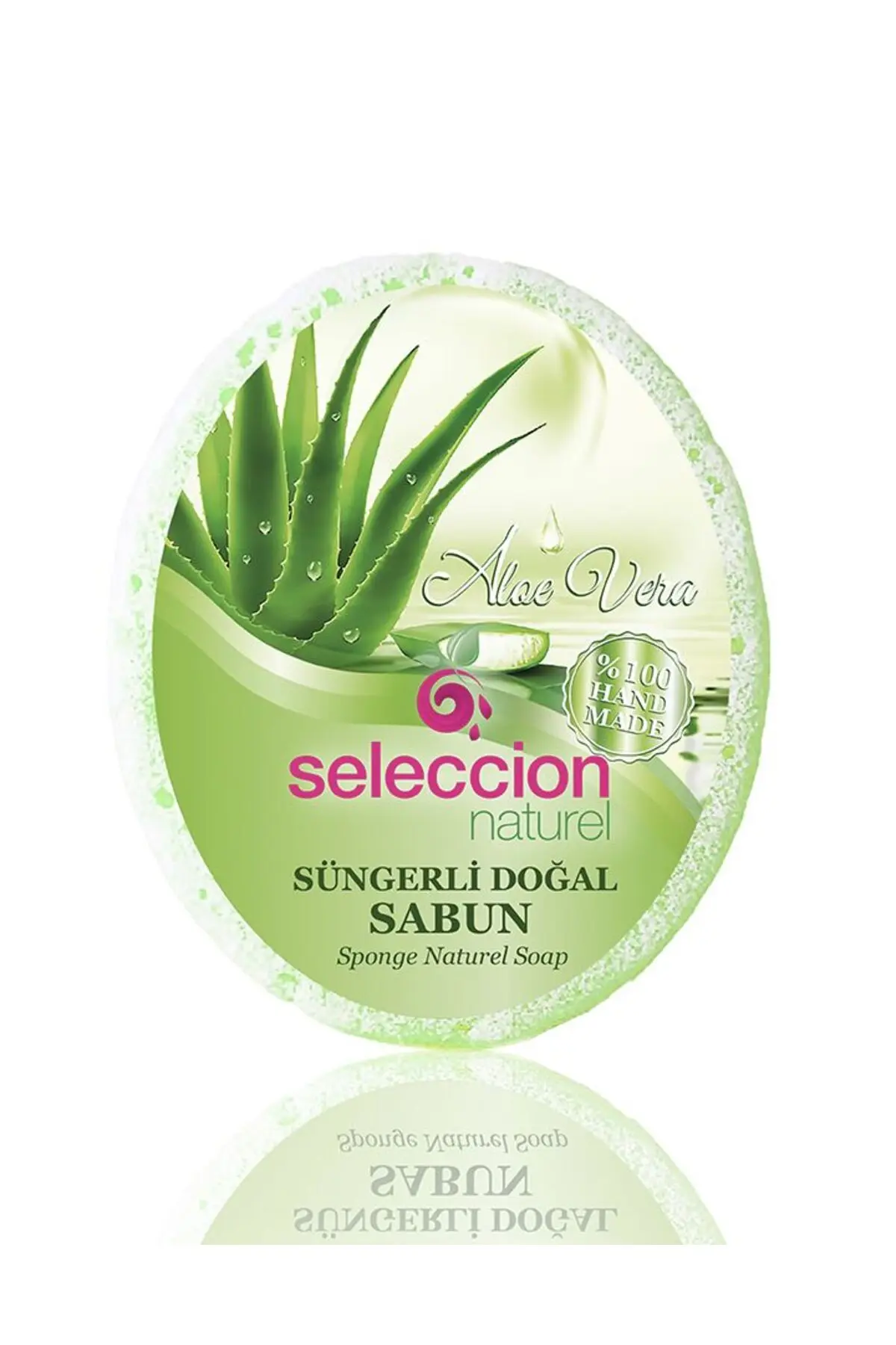 süngerli doğal sabun aloe vera 150 gr